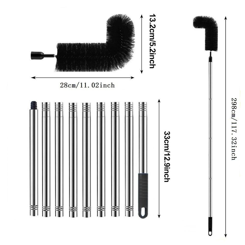 

Гибкая головка Щетка для чистки водостоков Выдвижная щетка для водостоков балкона Инструменты для чистки водостоков 9 pole