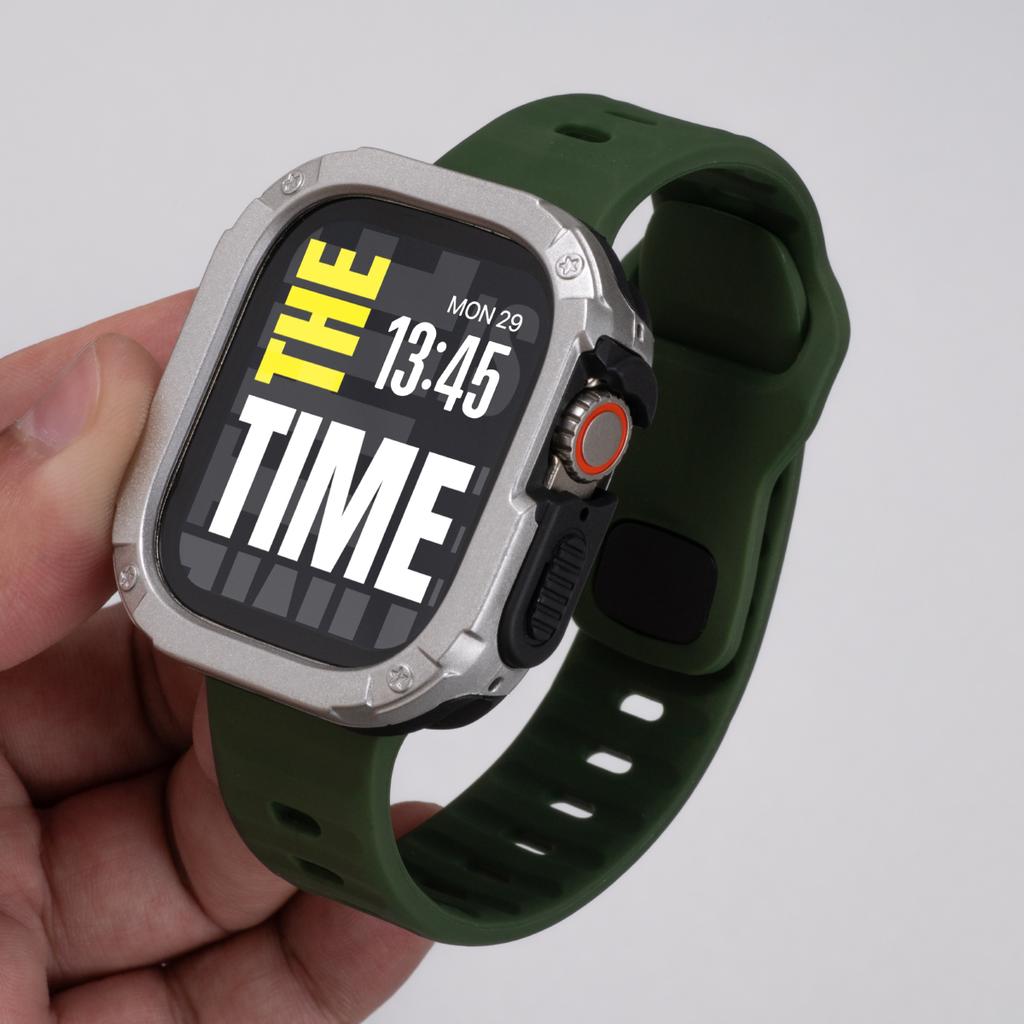 Case+Strap For Apple Watch Ultra 3/2 49mm 40/41 44/45 46mm Protective Cover Silicone Band For Iwatch Series 11 10 9 8 7 6 5 SE3