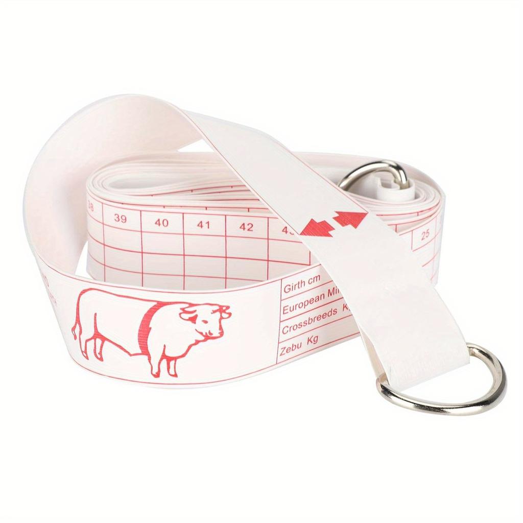 Decor PVC Fiberglass Cattle Weighing Tape Measure - Livestock Weight Estimation Ruler, Portable Cow Measurement Tool for Farm Handling Supplies