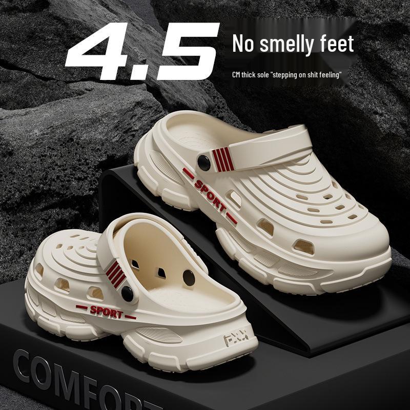Spring/Summer Couple's One-Piece EVA Shoes: Comfortable, Casual, Puff Design, Non-Slip Sole.