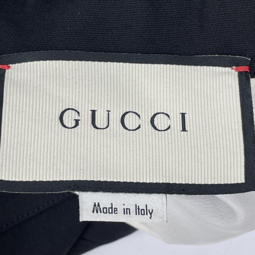 GUCCI 550372 18 Year Black Michele Period Tiger Head Chain Belt with Gold Buttons Short Sleeve Shirt Dress dress 38 blackUsed