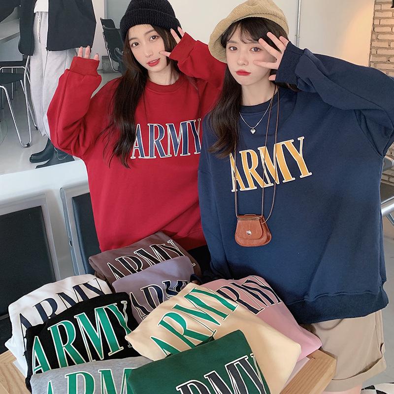 Women's Autumn/Winter Round Neck Printed Loose Hoodie - Best Friend Outfit, Long Sleeve Top 2022 New Style