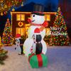 5.91FT Inflatable Snowman Penguins Toys Xmas Yard Lawn Home Party Decorations With LED Lights Christmas Supplies Ornaments Gifts
