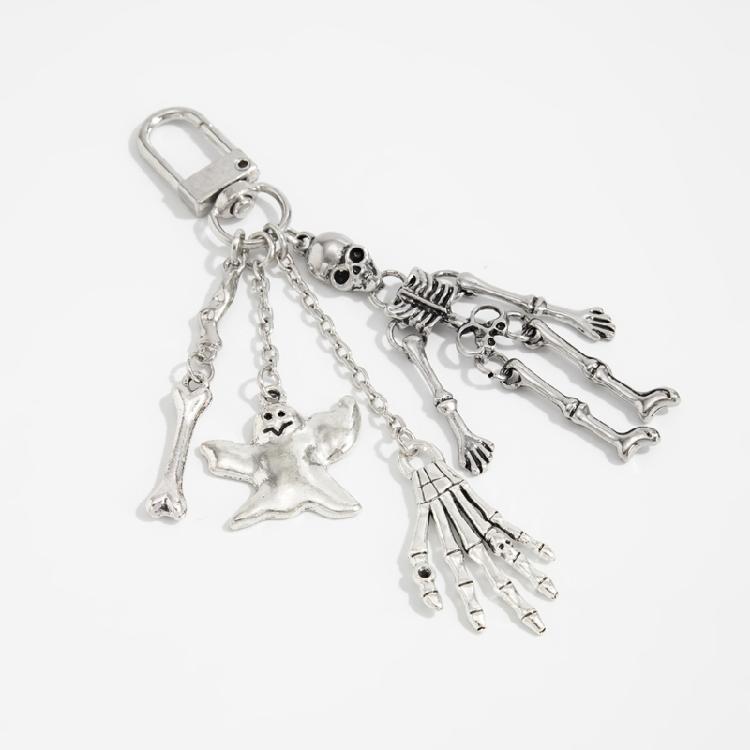 Creative Skeleton Keychain With Detachable Alloy Charm For Teens Backpacks Luggage Labels Funny Gift Choice