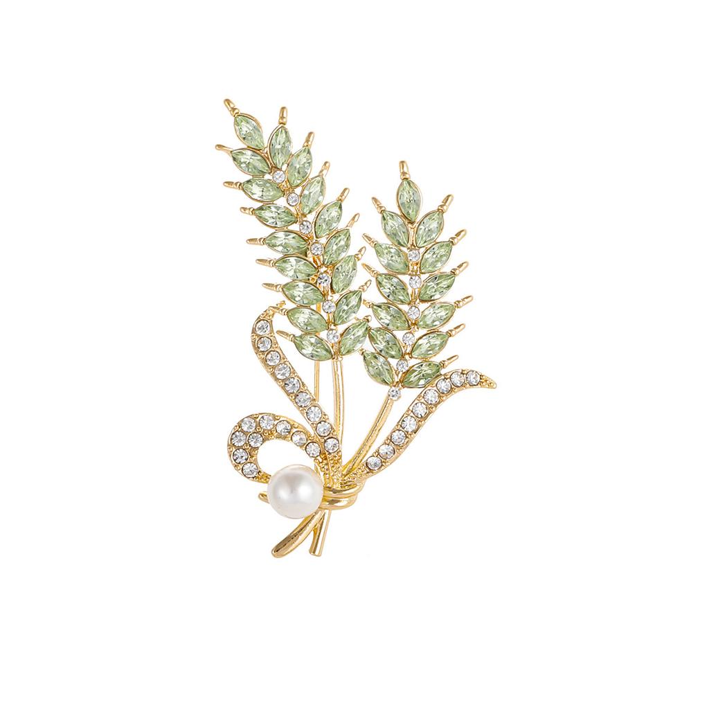 Premium Wheat Ear Brooch Women's Summer Cheongsam Accessories Corsage Metal Jewelry Men's Hat Pendant Decorative Pin
