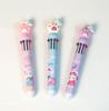 Clapoyis Set of 10 Ballpoint Cat 3-Piece Colors, 0.5mm Pens, Animal,