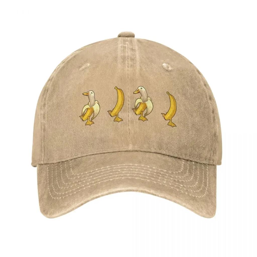 Fashion Funny Banana Duck Meme Baseball Cap Men Women Distressed Washed Snapback Hat Outdoor Summer Adjustable Caps Hat