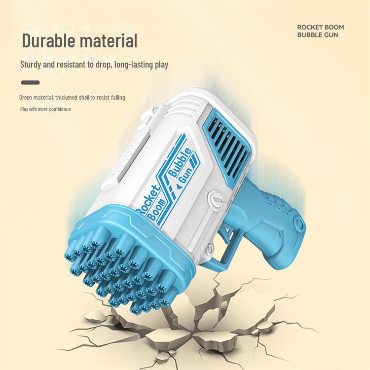 Gatling-Style 32-Hole Bubble Machine Toy for Kids