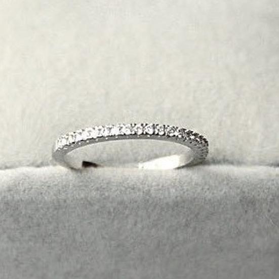 Women 925 Sterling Silver Rhinestone Wedding Engagement Ring Jewelry