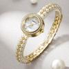New luxury bracelet quartz watch, small dial fashion women's quartz wristwatch, vintage simple women's watch