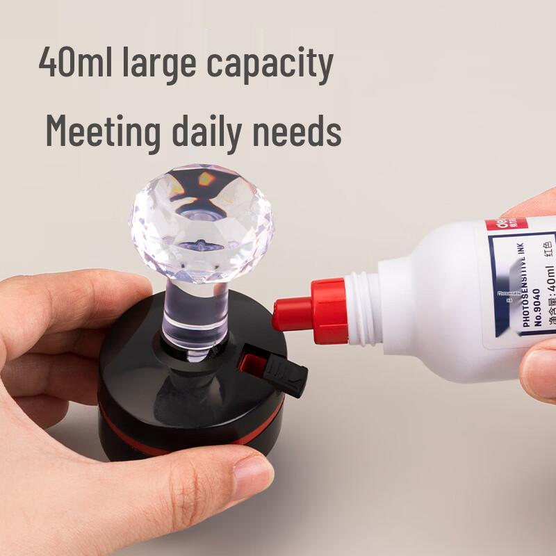 Deli 9040 40ml Photosensitive Stamp Ink Refill