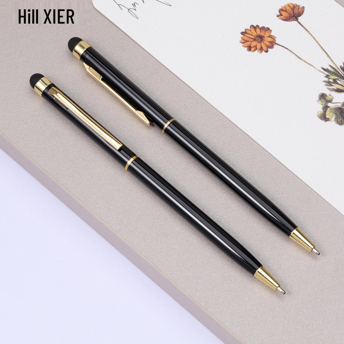 Personalized Metal Ballpoint Gift Pens with Laser-Engraved Logo Black 1.0mm Refill