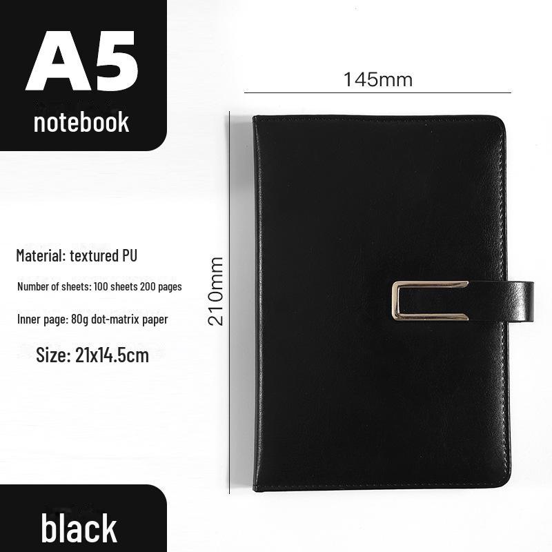 Premium Business Leather Notebook Gift Set with Custom Logo, A5/B5 Sizes, Thick Conference Notepad