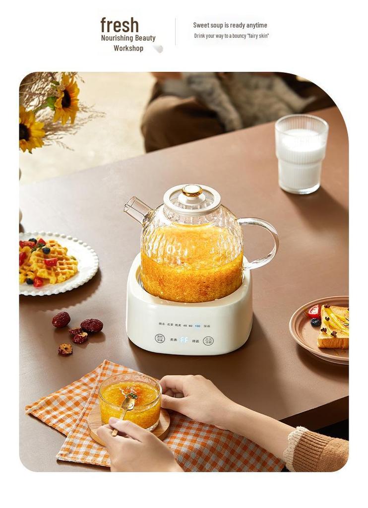 Glass Electric Kettle Gift Set for Floral Tea - Perfect Company Souvenir