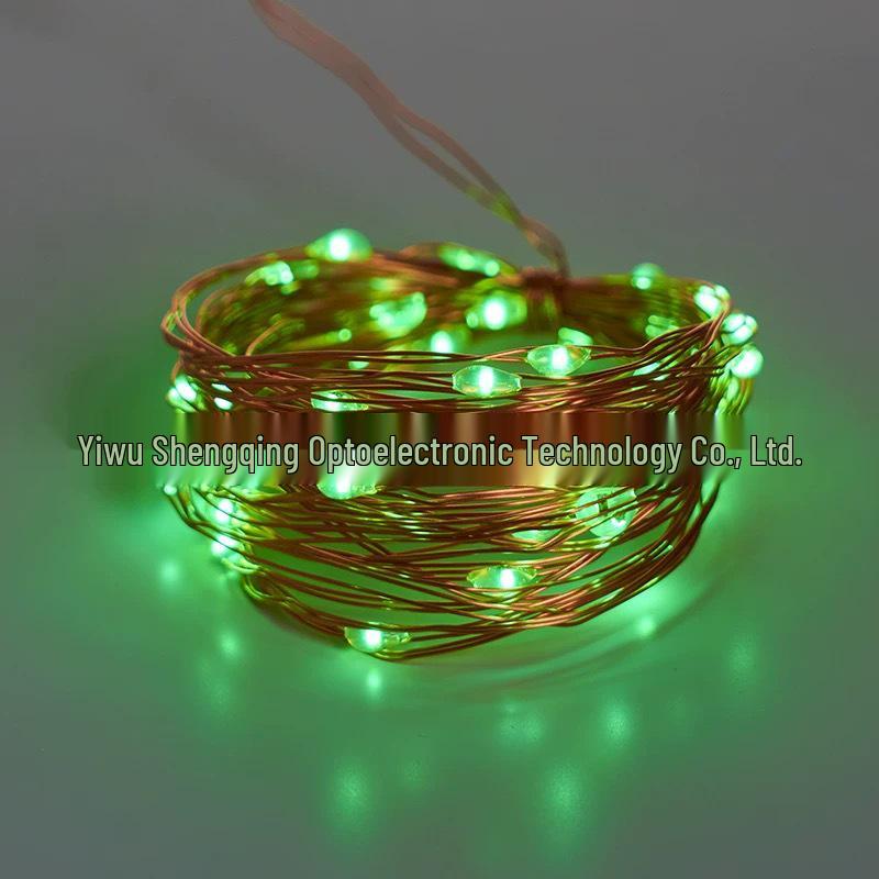 Cross-border LED Copper Wire Fairy Lights: 0.5m, 1m, 2m, 3m, 5m - Bouquet Cake Decoration, Flashing String Lights with Small White Box