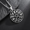 Stainless Steel Trinity Celtic Knot Nordic Rune Pendant Necklace Retro Ethnic Irish Knot Lucky Amulet Jewelry for Men