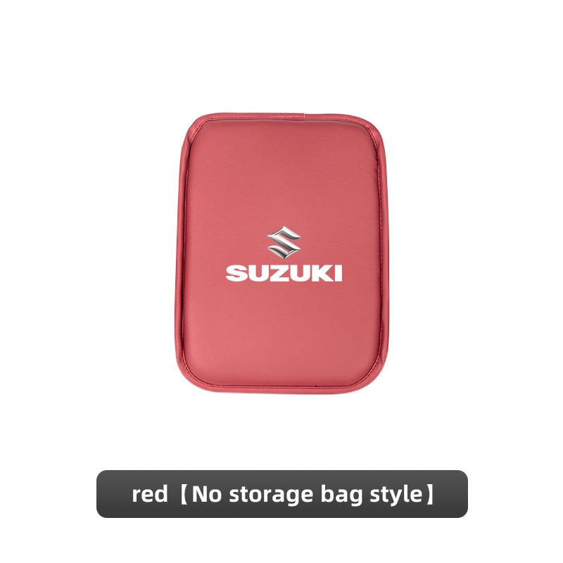 

Car Armrest Box Pad Leather Auto Armrest Mat Car Accessories For Suzuki Jimny Samurai Vitara Swift Baleno SX4 Ignis Splash DZire червоний