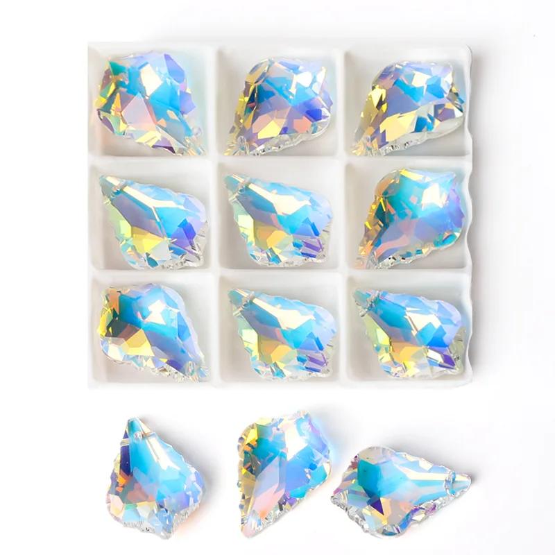 AB Color Crystal Pendants Shiny Charms Loose Beads for Necklace Bracelet Earring DIY Crafting Jewelry Accessory Making Supplies