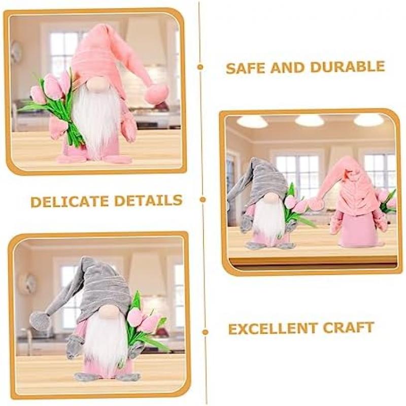 Amosfun 2 Pack Dwarf Dolls Cute Gnome Plush Toys Soft Stuffed Animals Desktop Decor Gift for Birthday Party