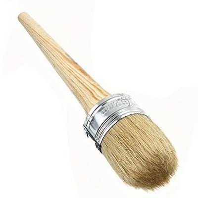 1pc Professional Round Paint Brush for Chalk and Wax - Ideal DIY Folk Art Painting & Waxing Tool