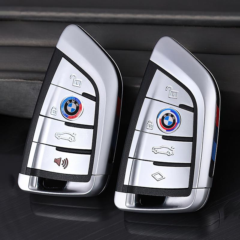 2026 Caldo 5 Pezzi/10 Pezzi Adesivi Emblema Chiave Telecomando Auto Per Serie BMW X5 X6 E28 E90 F20 GT G05 G11 E48 i3 i4 G42 G26 M3 M4 M5 F93 F92 sbfu3