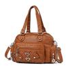 Retro Ladies' Single-shoulder Washed Leather Large-capacity Hand-held Soft Leather Crossbody Bag
