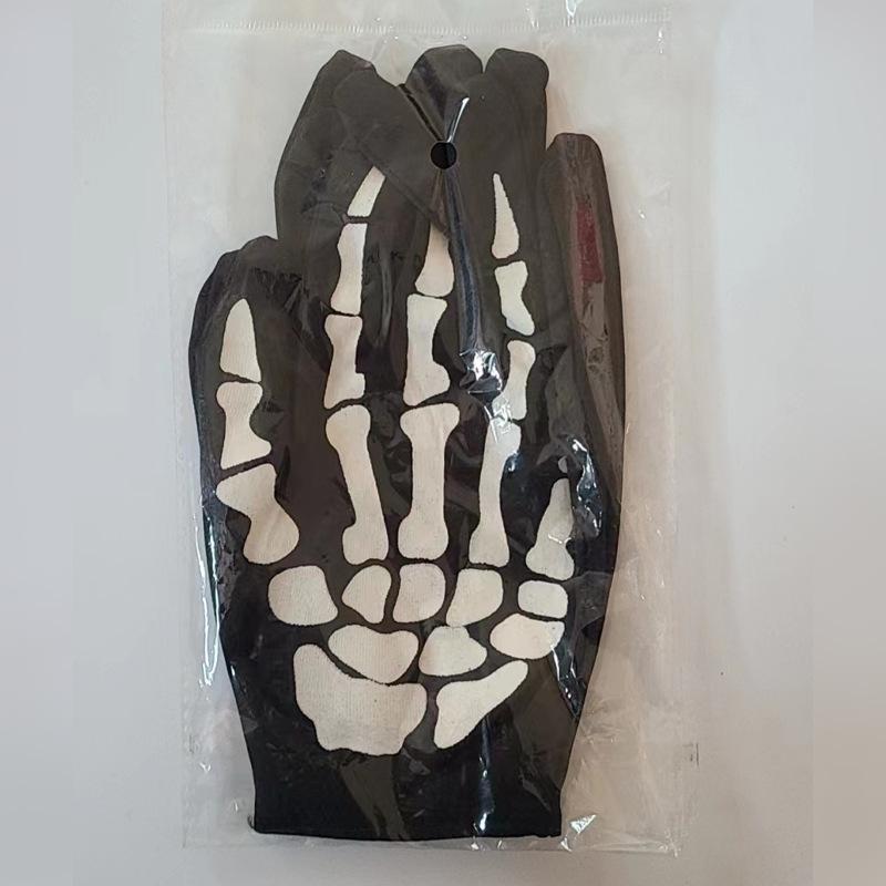 Halloween Skelett Handschuhe für Kostümparty Auftritt Großhandel Polyesterhandschuhe