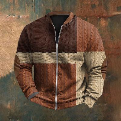 Men's Retro Casual Gradient Printed Sweatshirt