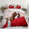 Duvet Cover Set (1 Duvet Cover+2 Pillowcase) Cute Sleeping Puppy Dog Printed Bedding Set For Bedroom And Guest Room