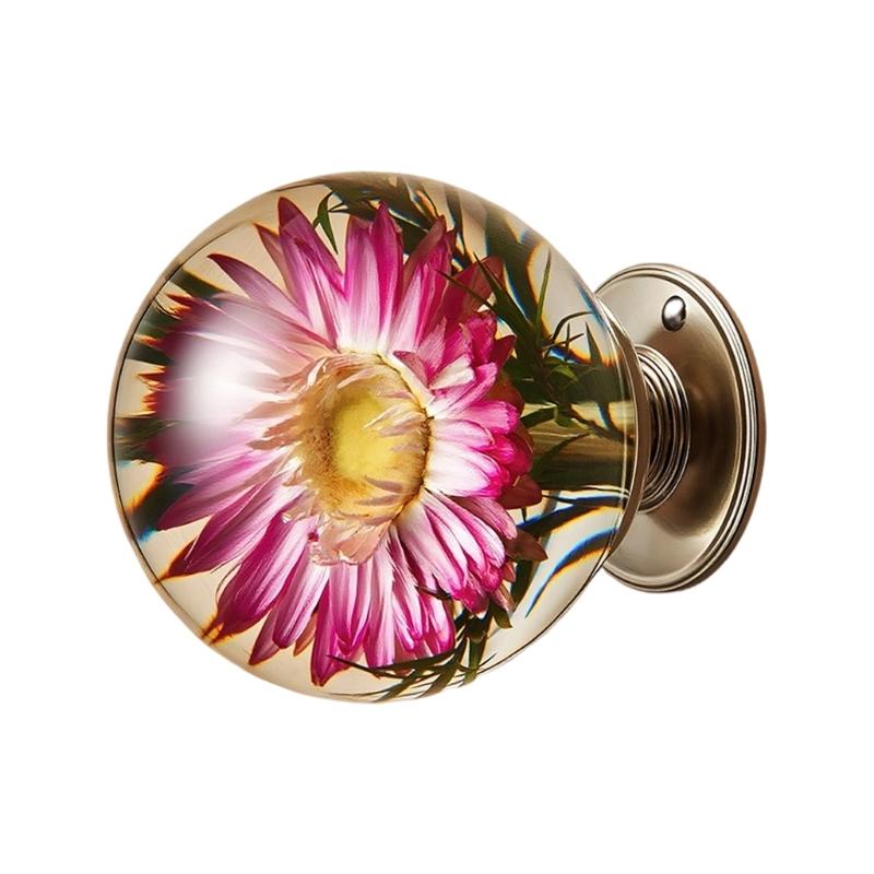 Door Pulls Unique Resin Wardrobe Knob Cupboard Handle Modern Furniture Handle Crystal Ball Shape Cabinet Door Handle