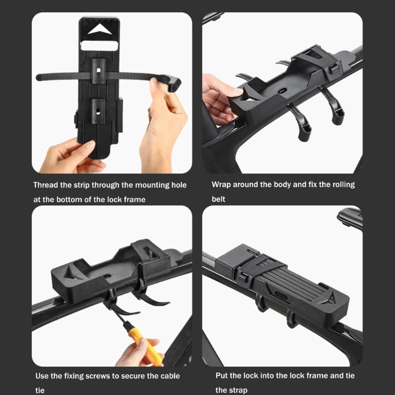 High Security Bicycles Lock Heavy Duty AntiTheft Cycling Lock with Key and Brackets Bike Security Folding Lock Enduring