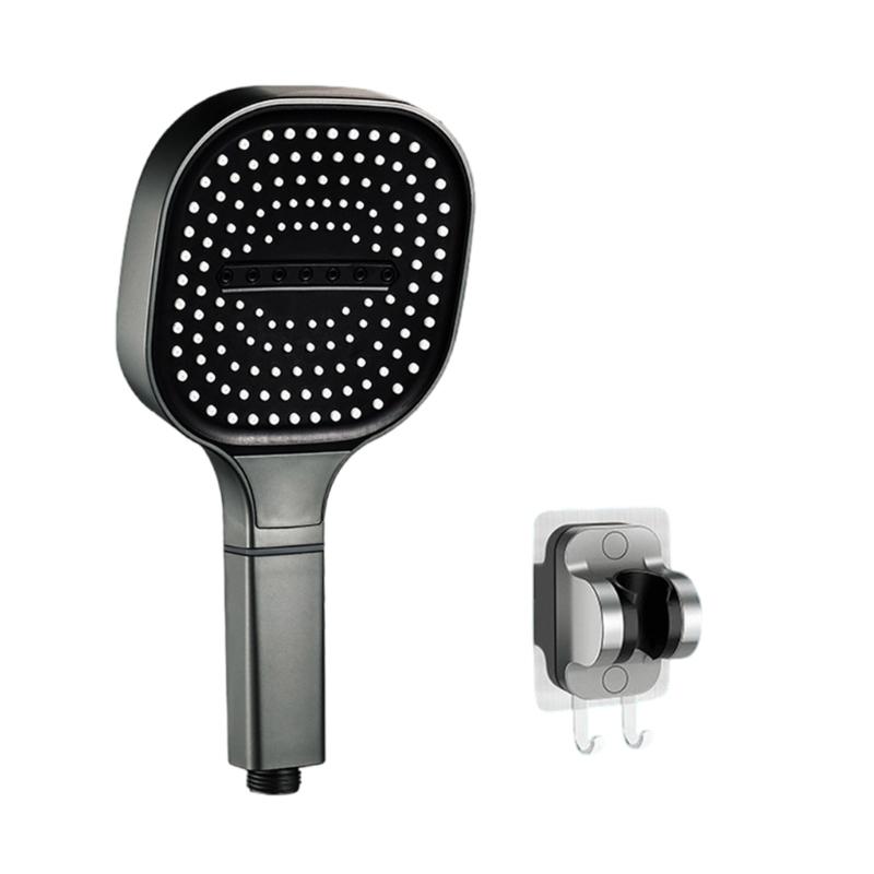 

Gray 13cm Handheld Showerhead Set Home Accessory Portable for Home Bathing With Advanced Three Layer Filtration 1