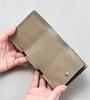 Slim, compact, tri-fold wallet for men and women, made of leather and made in Japan by the SOPO brand, SO37 (Oyster Gray).