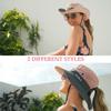 high quality2pcs Women's Casual Sun Hat - Tie-Dye Woven Polyester, Lightweight & Quick-Drying - Perfect for Outdoor Activities | Hand Wash Only |