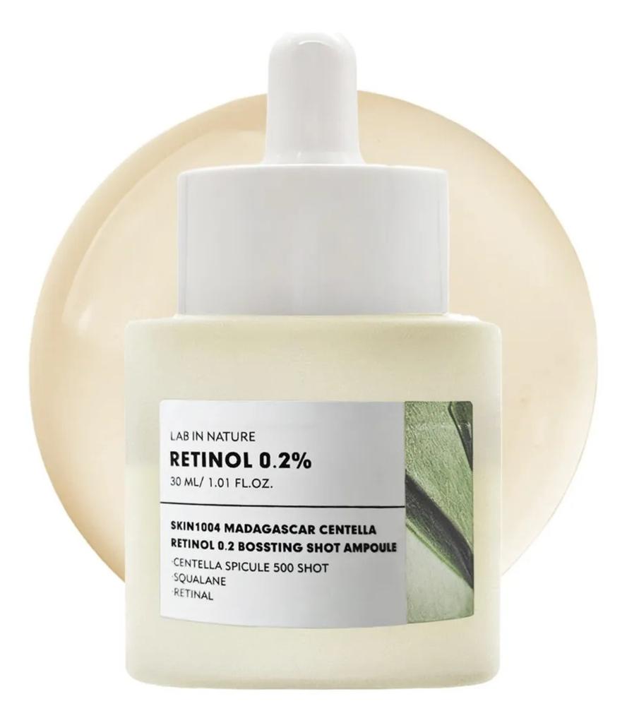 Retinol 0.2% Boosting Shot Ampoule, Skin Elasticity, Facial Spicule Serum with Retinol & Retinal, Centella Ampoule for Fine Lines & Firmness,30ml