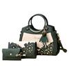 Fashion Flower Pattern Handbag With Inner Zipper Pocket And Crossbody Strap For Women