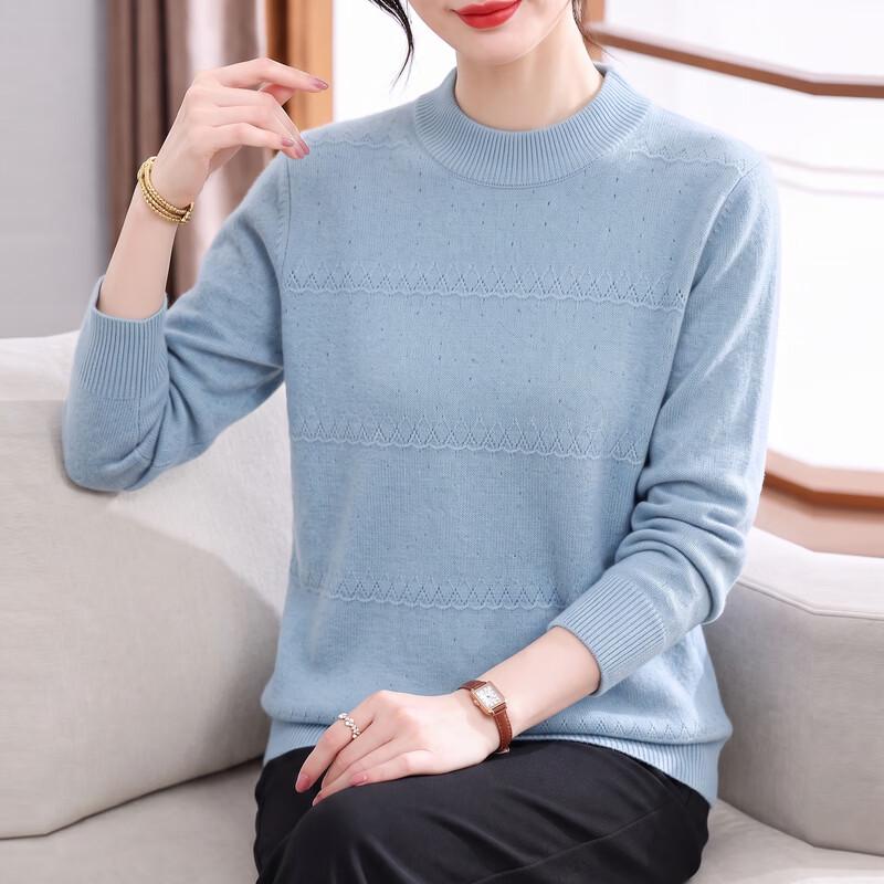 YUZHAOLIN Women's Autumn Crewneck Knit Sweater for Seniors