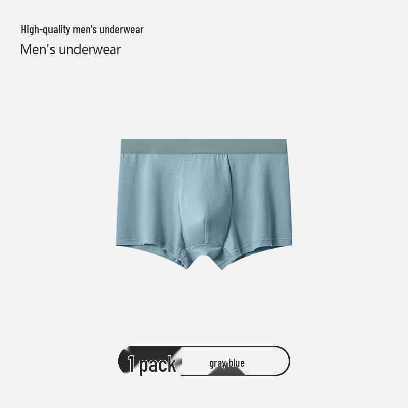 Men's Breathable Boxer Briefs - Comfortable, Skin-Friendly, Trendy Color Block Waistband, Flat Leg Shorts