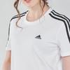 (WMNS) adidas Essentials Loose 3-Stripes Cropped T-Shirt Asia Sizing 'White Black' Women's GL0778