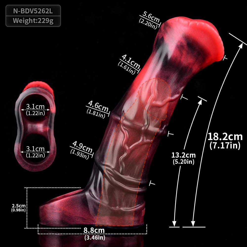 NNSX Vibrating Fantasy Penis Sleeve Huge Horse Dildo Sheath Adult Pleasure Sex Toys for Man Penis Extension Couple Cock Condom