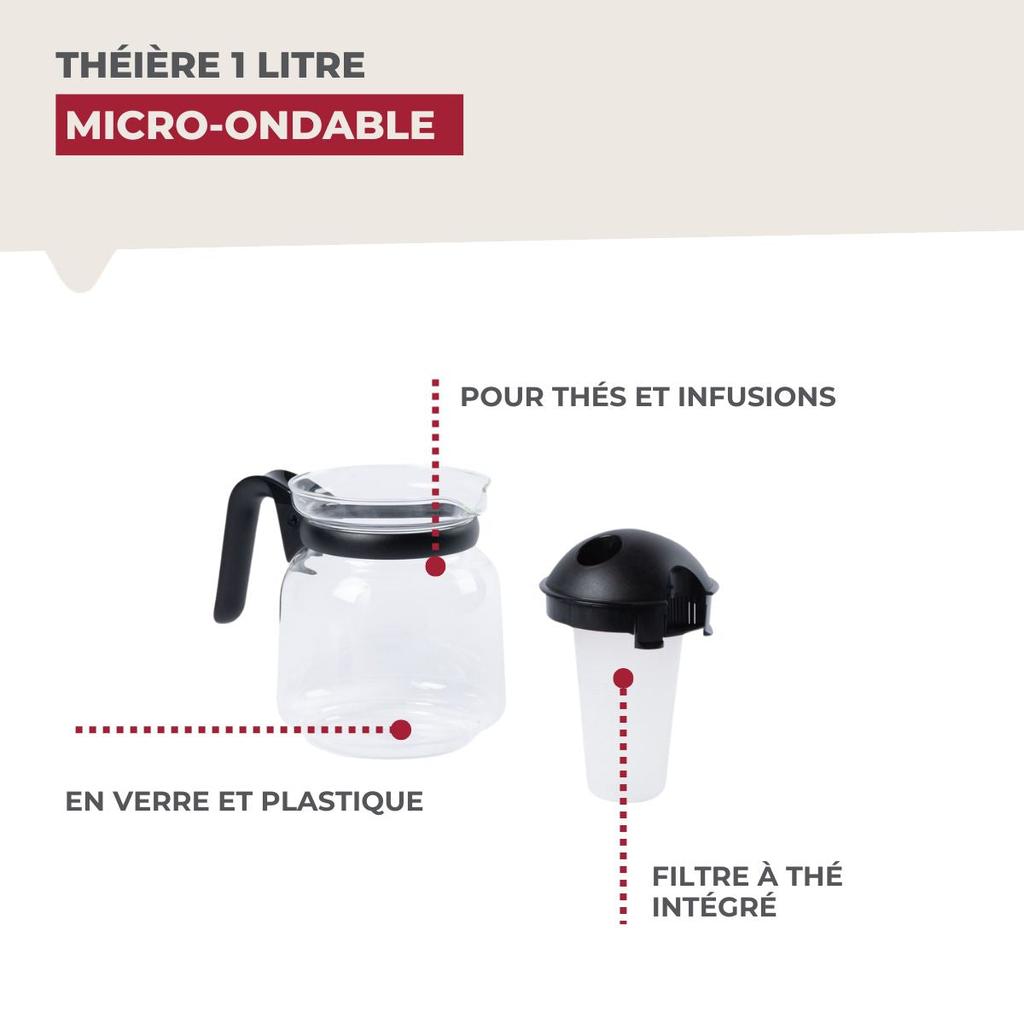 Fackelmann 1 Liter mikrowellengeeignete Teekanne Art.-Nr. 2061150