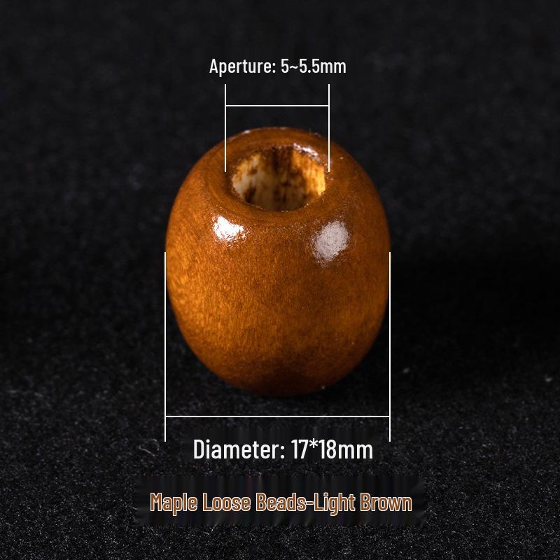 Mărgele Rotunde din Lemn Colorat pentru Bijuterii DIY - Mărgele Libere cu Orificiu Mare