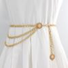 Metal waist chain, women's dress, ins style popular decorative chain, adjustable waist belt