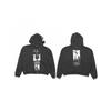 Mens Oversized Hooded Sweatshirt With Graphic Print Winter Streetwear Cotton Blend Pullover