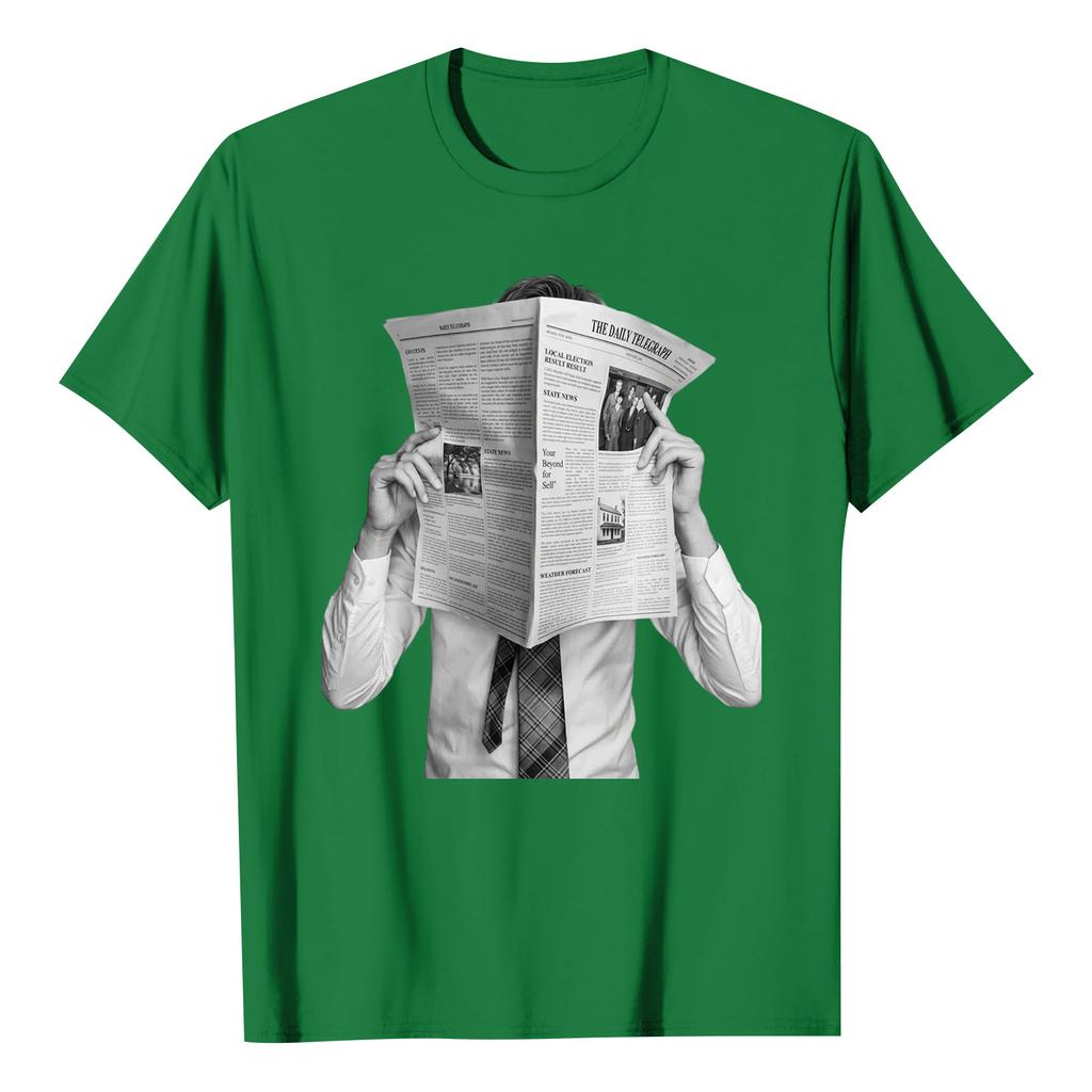 Casual Short Sleeve T Shirt with Graphic Print Front Crew Neck Relaxed Fit Comfortable Lightweight Fabric Suitable for Everyday Wear
