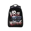 V8 Or Nothing Old Track Hot Rod Oldschool Automobile Backpacks Boys Girls Bookbag Students School Bags Rucksack Shoulder Bag