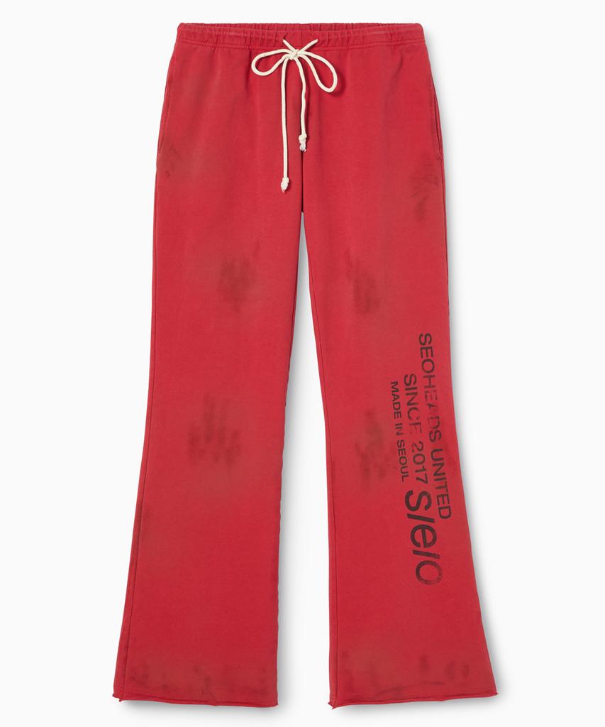 SIO Dirty Washed Sweatpants Red