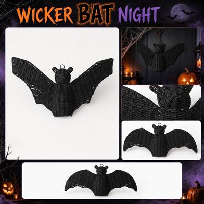 Schwarze Hängedekoration für Halloween - Gewebtes Ornament für Party, Heimdekoration