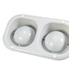 Double Dog for Cat Bowls Stainless Steel Food Water Bowl with Non Slip Plastic Tilted Stand Detachable Dish Easy to Clea