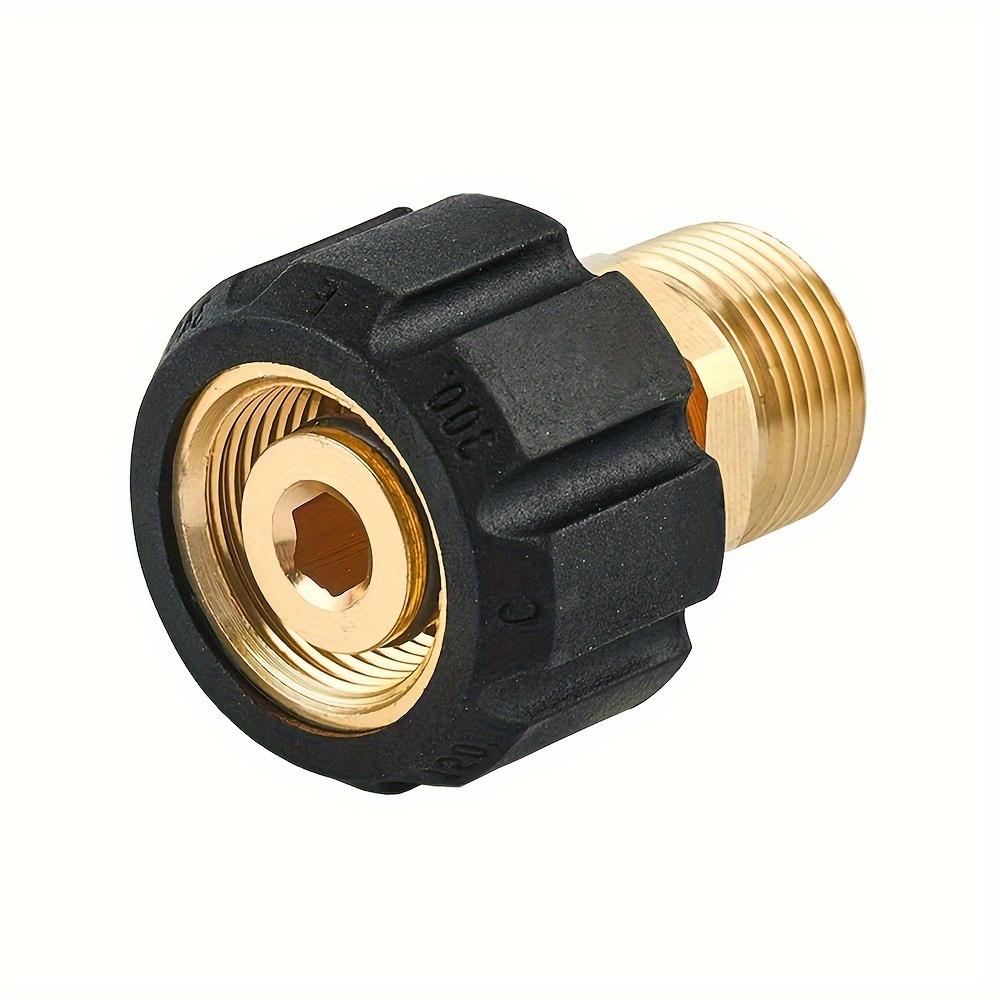 Efficient Brass Pressure Washer Hose Coupling - M22 Male14mm to Female15mm Screw Nipple 4500PSI